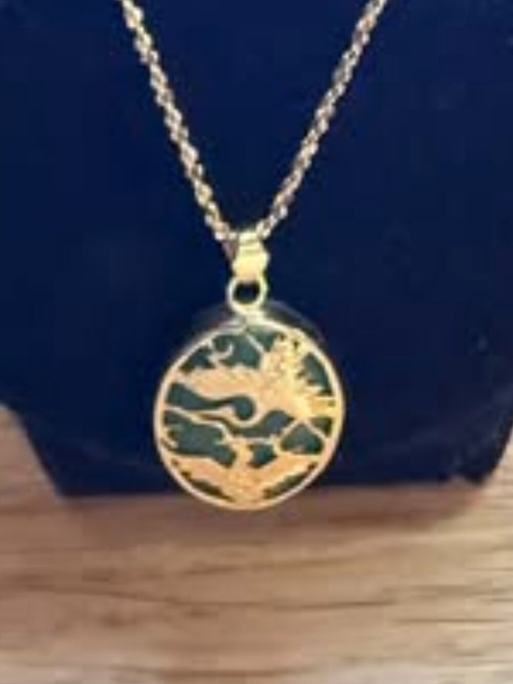 Vintage Jade and Gold Pendant